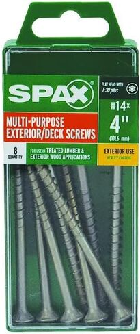 ALTENLOH BRINCK & CO INC Spax No. 14 S X 4 in. L Star Flat Head Deck Screws 8 pk - Case of: 1010 in Saudi Arabia