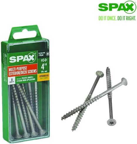 ALTENLOH BRINCK & CO INC Spax No. 14 S X 4 in. L Star Flat Head Deck Screws 8 pk - Case of: 1010 in Saudi Arabia
