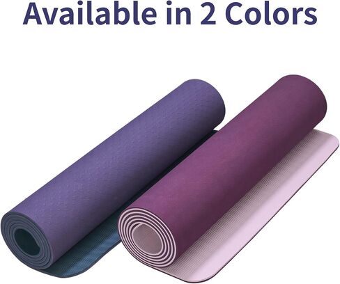 حصيرة Pilates غير المنقولة TPE ، 72 "x24" بيلاتيس للغاية لليوغا الساخنة ، HIIT ، التدريبات على الأرض ، حصيرة اللياقة الخفيفة للنساء والرجال (أسود+أبيض) in Kuwait