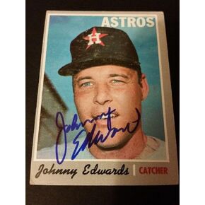 Johnny Edwards Astros 1970 Topps #339 S Authentic Motograph JG2 - بطاقات البيسبول الموقعة in Saudi Arabia