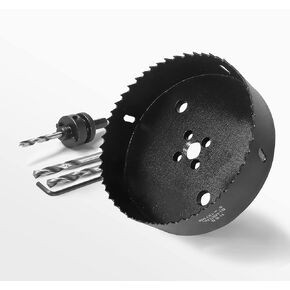 8 Inch Hole Saw with 1/2" Hex Shank Quick Change Arbor, JTemgle Bi-Metal Hole Saw Heavy Duty Hole Cutting Tool for Cornhole Boards, Recessed Lights, Wood, Plastic, Drywall & Soft Metal in Kuwait