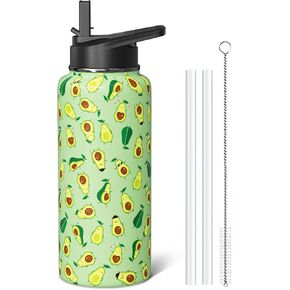 Daisy Gifts 18oz Sport Water Bottle with Flip Straw & Spout Lid, Floral Stainless Steel Insulated Gym Water Bottle, Flower Lover Gifts for Women Men (1 PC) in Saudi Arabia