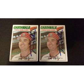 Tom Walker Cardinals 1977 Topps #652 Expos Signed Authentic Autograph FB15 - Autographed Baseball Cards in Saudi Arabia