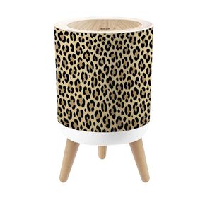 Bathroom Trash Can with Lid Fashion Leopard Print high Heel Garbage Bin Waste Basket for Kitchen Office Bedroom Decoration Diaper Pail 1.8 Gallon in Kuwait