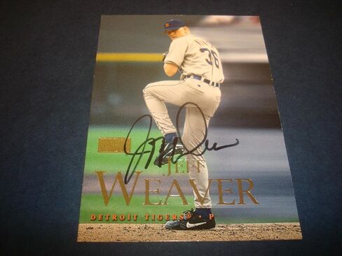 Jeff Weaver 2000 Fleer Skybox #69 Tigers Dodgers Signed Authentic Autograph TD - Autographed Baseball Cards in Saudi Arabia