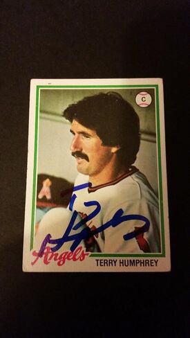 Terry Humphrey Angels 1978 Topps #71 Expos Authentic Signed Autograph FB15 - Autographed Baseball Cards in Saudi Arabia