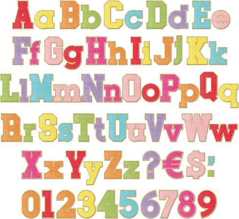 134 Pcs 5 Inch Bulletin Board Letters for Classroom Colorful Alphabet Numbers Combo Set Cool for School Cutouts Letter for Bulletin Board Display Chalkboard School Decor in Saudi Arabia