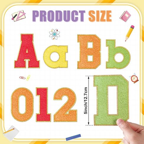 134 Pcs 5 Inch Bulletin Board Letters for Classroom Colorful Alphabet Numbers Combo Set Cool for School Cutouts Letter for Bulletin Board Display Chalkboard School Decor in Saudi Arabia