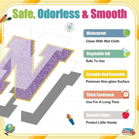 134 Pcs 5 Inch Bulletin Board Letters for Classroom Colorful Alphabet Numbers Combo Set Cool for School Cutouts Letter for Bulletin Board Display Chalkboard School Decor in Saudi Arabia