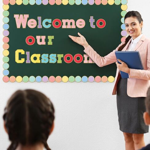 134 Pcs 5 Inch Bulletin Board Letters for Classroom Colorful Alphabet Numbers Combo Set Cool for School Cutouts Letter for Bulletin Board Display Chalkboard School Decor in Saudi Arabia