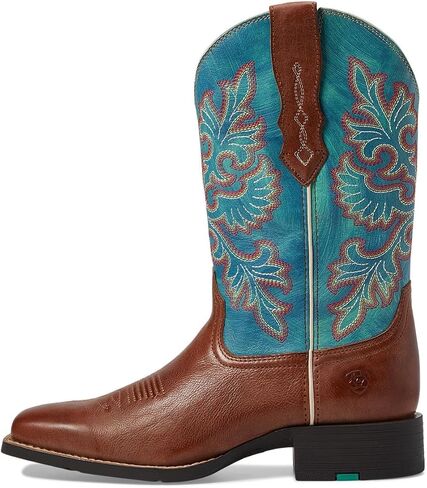 Round Round Women Wide Wide Square Teefitfit Western Boot - حذاء شطب/توهج نحاس ، 6 متوسطة in Saudi Arabia