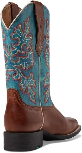 Round Round Women Wide Wide Square Teefitfit Western Boot - حذاء شطب/توهج نحاس ، 6 متوسطة in Saudi Arabia