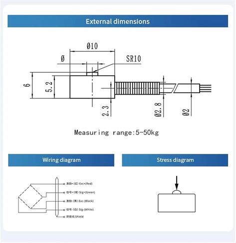 Mini Load Cell Sensor with Indicator Display The Pressure Tension Sensor 5KG 10KG 20KG 30KG 50KG(50KG and Indicator) in Saudi Arabia