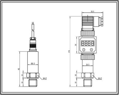 LED Flat Movie Presster Transmitter 4-20MA Sensor (0-5V ، 0-1.6MPa) in Saudi Arabia