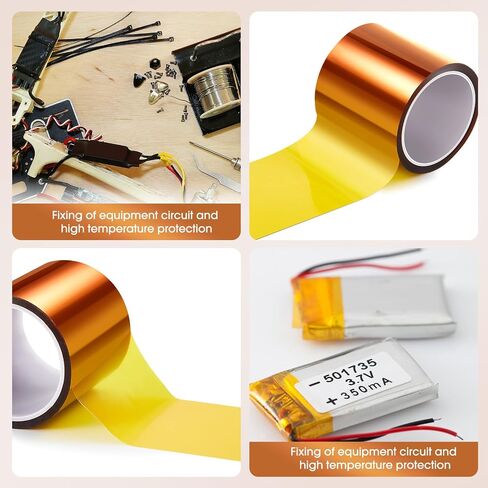 Outus 2 Rolls شريط نقل الحرارة 3.94 بوصة × 108 قدم شريط درجة حرارة مقاومة للحرارة لطباعة الإلكترونيات DIY الحرف على الأقمشة تي شيرت ، 100 مم (بني داكن) in Saudi Arabia