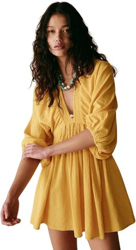 Women's Long Sleeve Elegant Sexy Sweatshirts Casual Swing Sundress Pleated Hem Soft Dresses in Saudi Arabia