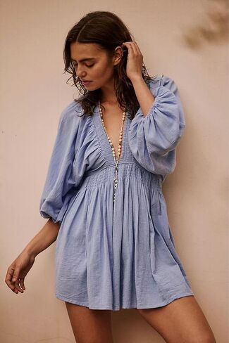 Women's Long Sleeve Elegant Sexy Sweatshirts Casual Swing Sundress Pleated Hem Soft Dresses in Saudi Arabia