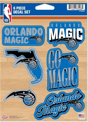 Rico Industries NBA Basketball 6-Piece Decal Set in Kuwait