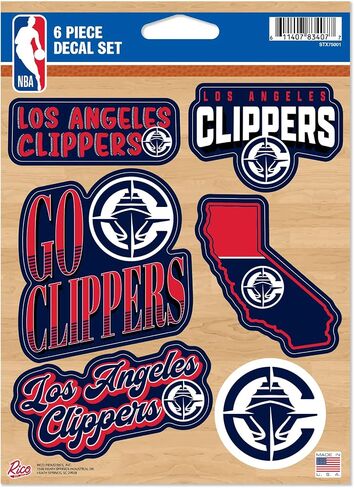 Rico Industries NBA Basketball 6-Piece Decal Set in Kuwait