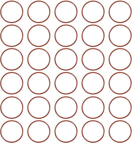 MECCANIXITY Silicone O-Ring 40mm ID 44mm OD 2mm Width Metric VMQ Sealing Gasket Replacement 50A Durometer for Plumbing Compressor Faucets Valves Repair (Red, Pack of 30) in Saudi Arabia