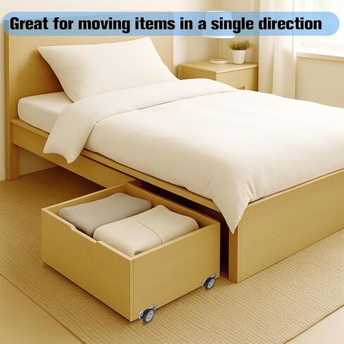 1.25 Inch Side Mount Casters, Small Wheels Set of 4, Low Profile Casters Mini Drawer Rollers Little Rigid Fixed Wheel for Wooden Office Furniture, Cabinet, Underbed Drawers in Saudi Arabia
