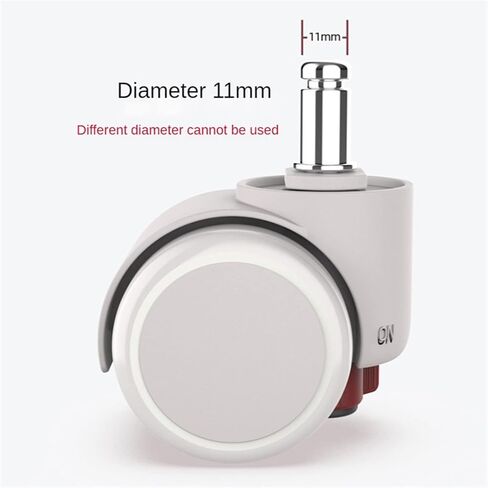 5pcs Wheel Caster M11 Claor Automatic Automatic Automatic Brake Crash Universal (رمادي أبيض) in Saudi Arabia