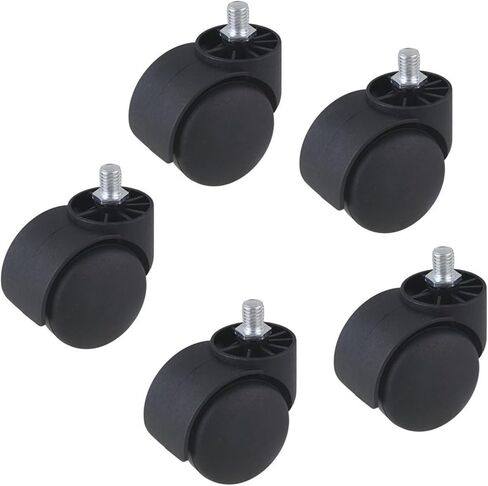 Nylon Casters Furniture Wheels with Metal Screw Thread Stem for Goods Shelf Storage Rack Pack of 5 in Saudi Arabia