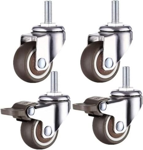 4pcs 1 بوصة مطاط صامت المسمار الصامت غير الوعرة التوجيه أثاث عجلة الأثاث العجل واحد حمولة 11 كجم (ب) in Saudi Arabia