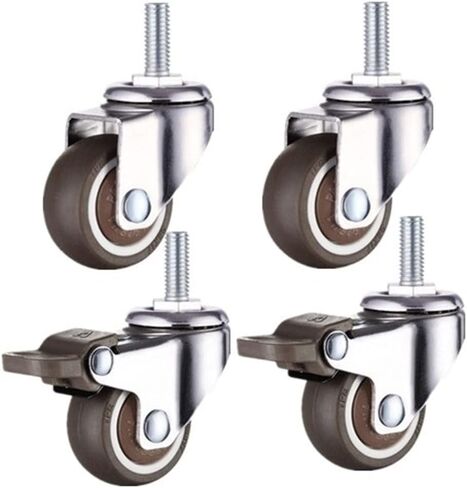 4pcs 1 بوصة مطاط صامت المسمار الصامت غير الوعرة التوجيه أثاث عجلة الأثاث العجل واحد حمولة 11 كجم (ب) in Saudi Arabia