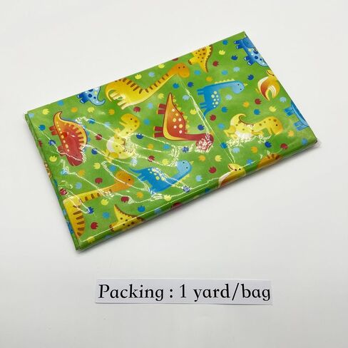 1 Yard (Pre-Cut) 43" x 36" (109cm x 91cm) Floral Cotton Quilting Sewing Fabric, DIY Sewing Patchwork Supplies for Face mask Clothing Handmade Craft&Home Decoration (Dinosaur 5) in Saudi Arabia