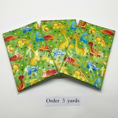 1 Yard (Pre-Cut) 43" x 36" (109cm x 91cm) Floral Cotton Quilting Sewing Fabric, DIY Sewing Patchwork Supplies for Face mask Clothing Handmade Craft&Home Decoration (Dinosaur 5) in Saudi Arabia