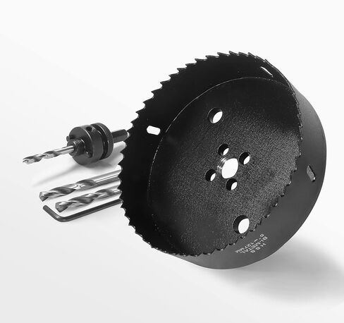 8 Inch Hole Saw with 1/2" Hex Shank Quick Change Arbor, JTemgle Bi-Metal Hole Saw Heavy Duty Hole Cutting Tool for Cornhole Boards, Recessed Lights, Wood, Plastic, Drywall & Soft Metal in Kuwait