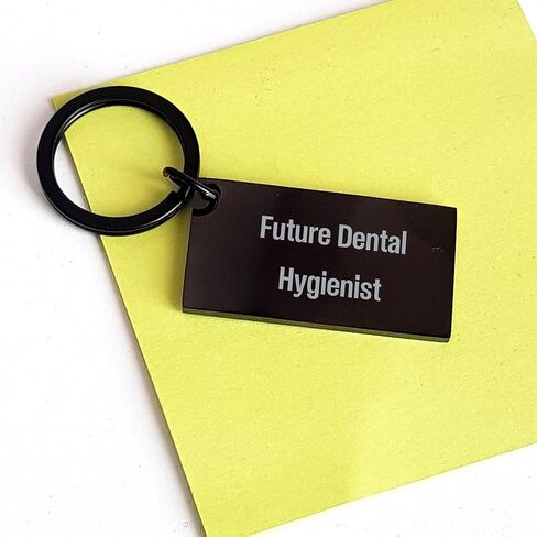 Dental Hygienist Gifts from Men to Women, Friends, Coworkers, or Family - Inspirational Keychain for Future Dental Hygienist, Funny Quote, Highly Resistant Stainless Steel, Christmas Unique Gifts in Saudi Arabia