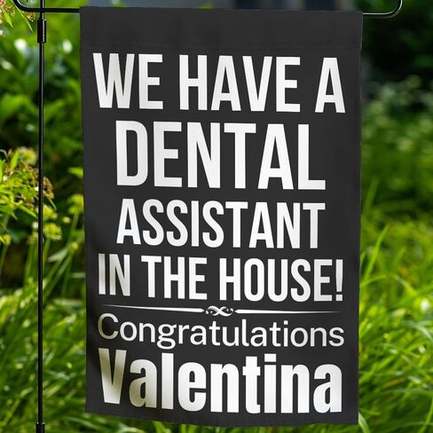 Dental Assistant Gifts, Dental Assistant Garden Flag, Dental Assistant Graduation Yard Banner Decor Outdoor in Saudi Arabia