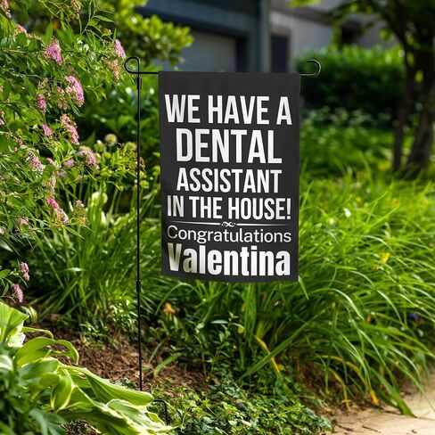 Dental Assistant Gifts, Dental Assistant Garden Flag, Dental Assistant Graduation Yard Banner Decor Outdoor in Saudi Arabia