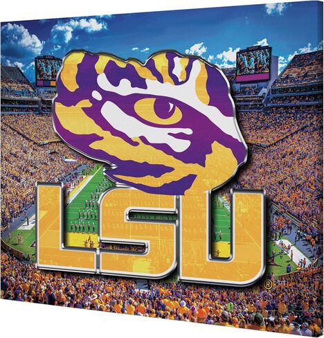 FOCO LSU Tigers NCAA Canvas Wall Sign in Saudi Arabia