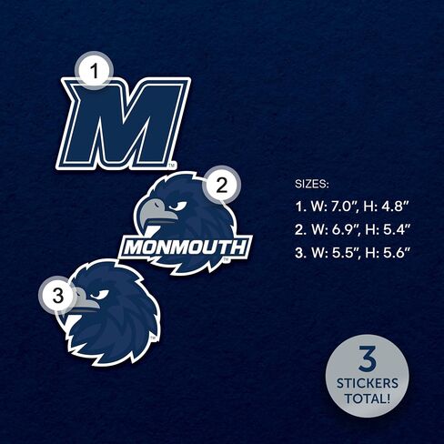 Desert Cactus Monmouth University WallStix Hawks Removable Wall Sticker 11x17 Vinyl Decal Indoor Outdoor Use (Design A) in Saudi Arabia