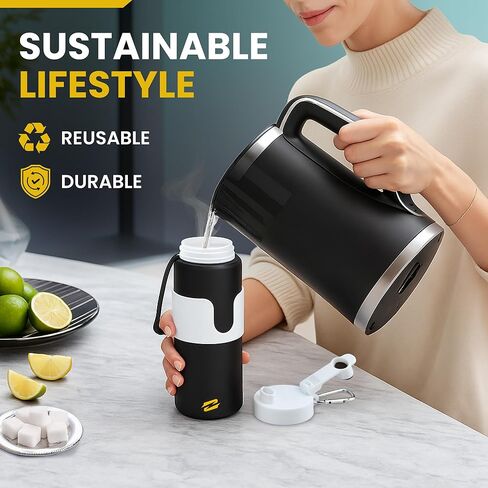 زجاجات مياه قابلة للطي-سيليكون خالية من BPA ، زجاجة ماء قابلة للطي قابلة للتسرب وخفيفة الوزن للسفر ، المشي لمسافات طويلة ، التخييم ، الرياضة والاستخدام اليومي-مضغوط ، قابل لإعادة الاستخدام ، محمولة وسهلة التنظيف in Kuwait