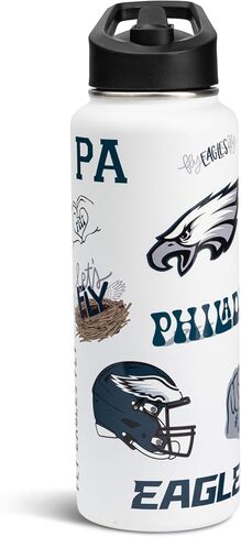 The Memory Company Officially Licensed NFL 34oz Water Bottle - Premium Stainless Steel Double-Wall Insulated, Leakproof Design in Saudi Arabia
