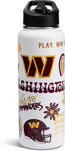 The Memory Company Officially Licensed NFL 34oz Water Bottle - Premium Stainless Steel Double-Wall Insulated, Leakproof Design in Saudi Arabia