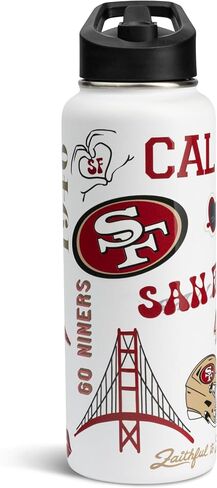The Memory Company Officially Licensed NFL 34oz Water Bottle - Premium Stainless Steel Double-Wall Insulated, Leakproof Design in Saudi Arabia