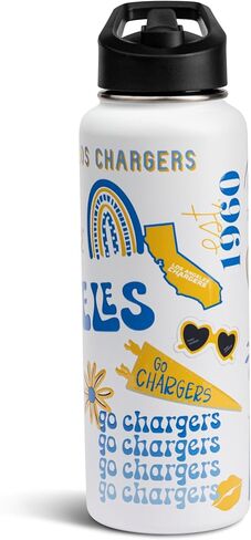 The Memory Company Officially Licensed NFL 34oz Water Bottle - Premium Stainless Steel Double-Wall Insulated, Leakproof Design in Saudi Arabia