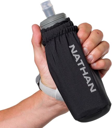 Nathan - Pinnacle 18oz قارورة ناعمة سوداء/عاكسة OSFM in Saudi Arabia