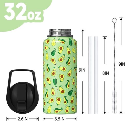 ديزي هدايا 18oz سبورت ماء زجاجة مع غطاء القش والربعة ، زجاجة مياه صالة رياضية معزولة من الفولاذ المقاوم للصدأ ، هدايا عاشق الزهور للنساء الرجال (1 كمبيوتر) in Saudi Arabia