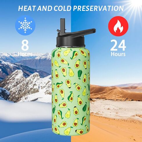 ديزي هدايا 18oz سبورت ماء زجاجة مع غطاء القش والربعة ، زجاجة مياه صالة رياضية معزولة من الفولاذ المقاوم للصدأ ، هدايا عاشق الزهور للنساء الرجال (1 كمبيوتر) in Saudi Arabia