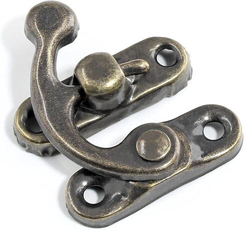 10pcs ذراع الأرجوحة الذراع اليمنى hasp ، خشب المجوهرات صندوق ديكور قرن قفل لصندوق تخزين المجوهرات ، البرونز in Saudi Arabia