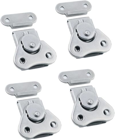 wan 304 Stainless Steel Spring Loaded Small Butterfly Twist Latch, Stainless Steel Twist Latch,Butterfly Lock with Retainer,for Suitcases,Wooden Box,Instruments, Equipment Boxes(4Pcs) in Saudi Arabia
