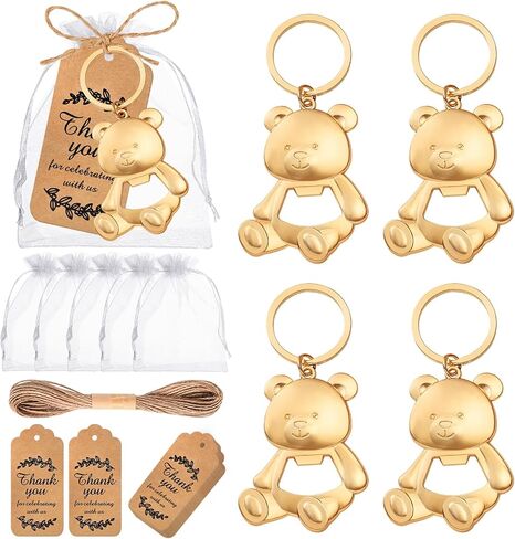 50Pack Bear Bear Bottle -keychain keychain dears return favors for stepors bear beat unping with urgarza bags tags for birthth in Kuwait