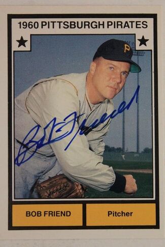 Bob Friend Pittsburgh Pirates تم توقيعه 1987 TCMA #8 بطاقة موقعة 17G - MLB بطاقات البيسبول الموقعة in Saudi Arabia