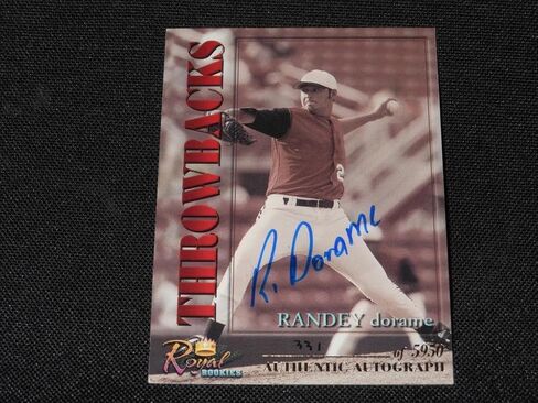 OPL Royal Rokies Randey Dorame Card Card Succed Pack Assout Insert M14 - MLB Motophaged Cardsball Cards in Saudi Arabia